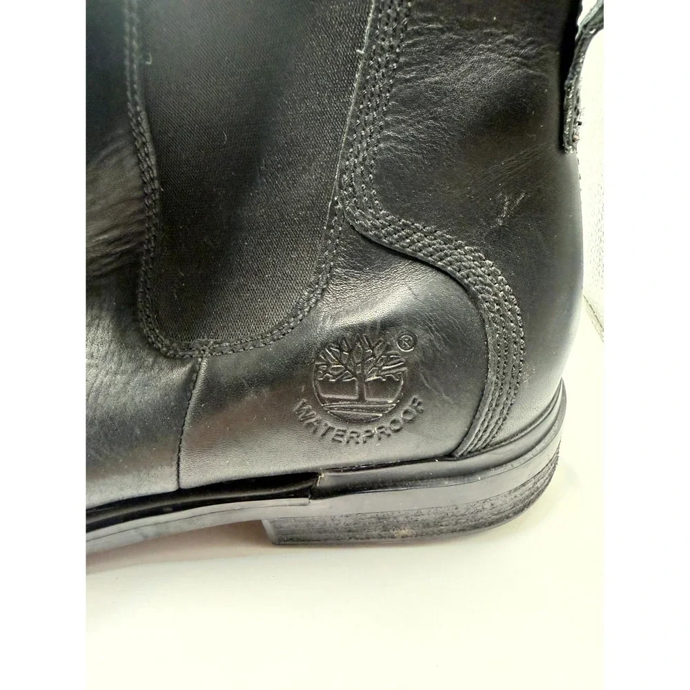 Timberland Mt. Washington City 88580 Mens 12 M Chelsea Black Leather Ankle Boots